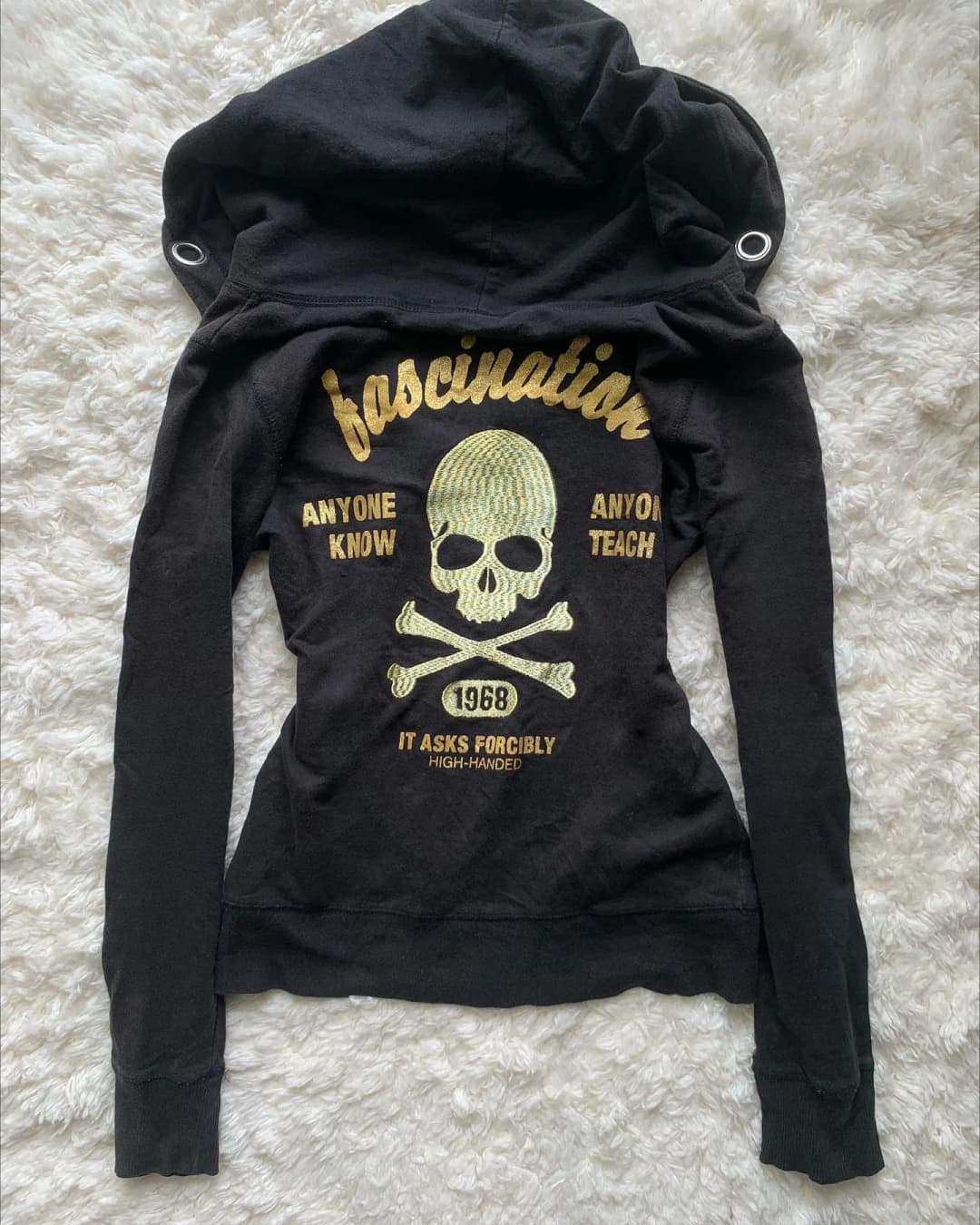 Y2K Retro Zipper Hoodies Women Harajuku Sexy Slim Fit Sweatshirt Autumn Skull Graphic Embroidery Hooded Jacket Gothic Clothing - 3