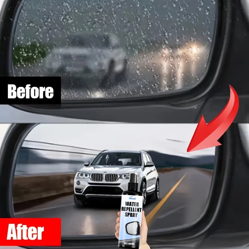 رذاذ مقاوم للماء لزجاج السيارة، طلاء مقاوم للمطر، فيلم واقي من الشمس للزجاج الأمامي، ملمع لامع، يعزز الأداء المقاوم للماء، يحسن الرؤية - 5