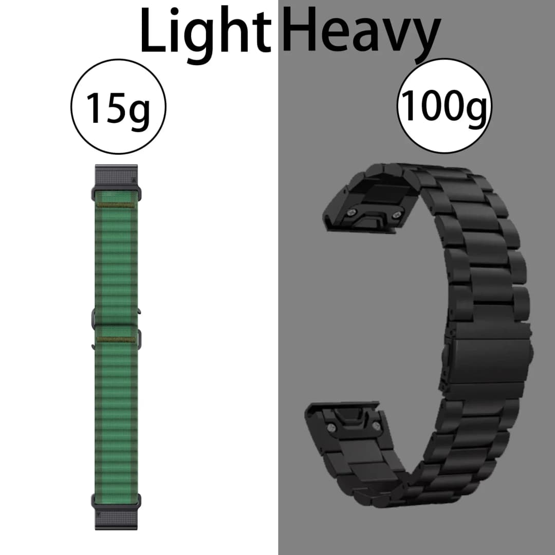 حزام QuickFit بعرض 22mm و26mm لـ Garmin Fenix8 47/51mm و7 و7X Pro و6 و6X و5 و5X Plus مع سوار استبدال بديهي 2 - 4