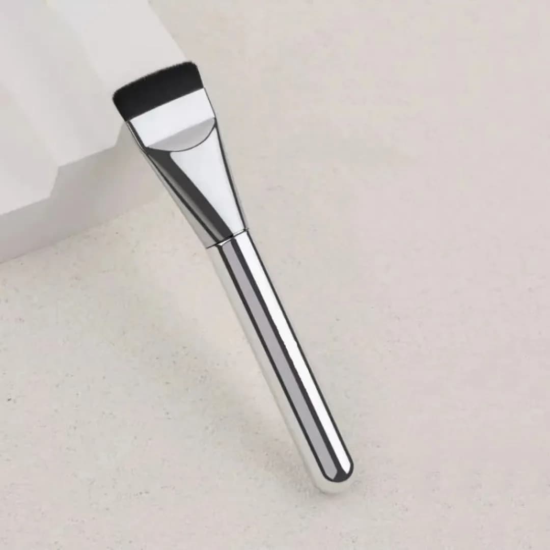 فرشاة مكياج كريم الأساس برأس مسطح قطعة واحدة خفيفة الوزن بدون خطوط فرشاة كابوكي احترافية لتطبيق كريم الأساس السائل - 4