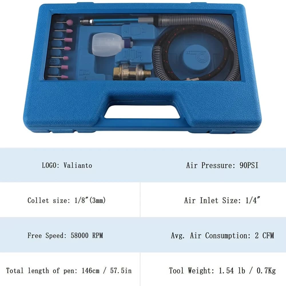 مطحنة هوائية مايكرو، قلم رصاص احترافي، 65,000 دورة/دقيقة، قطع وتلميع ونقش الخشب والمجوهرات - 4