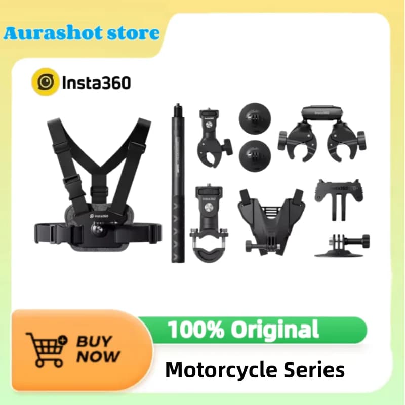 Insta360 Original Motorcycle Accessory Kit Combo - Officially Recommended for Ace Pro 2 / Ace Pro / X5 / X4 / X3