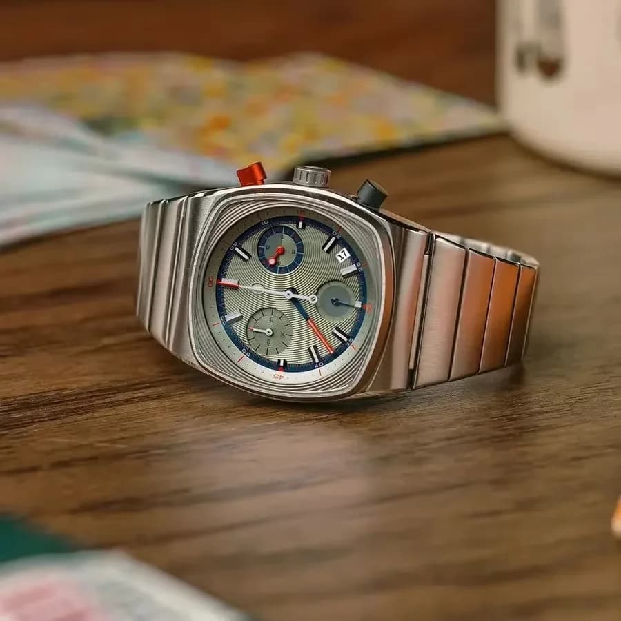 2025 ساعة رجالية مربعة جديدة فاخرة رجالية عالية الجودة ساعة موضة - 2