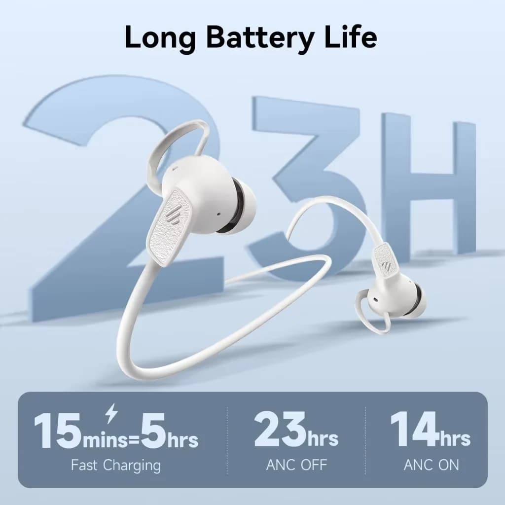 Edifier W280NB Pro Wireless Noise Cancelling Neckband Headphones Hi-Res LDAC Sport Earphones Bluetooth V5.4 IP55 Waterproof - 5