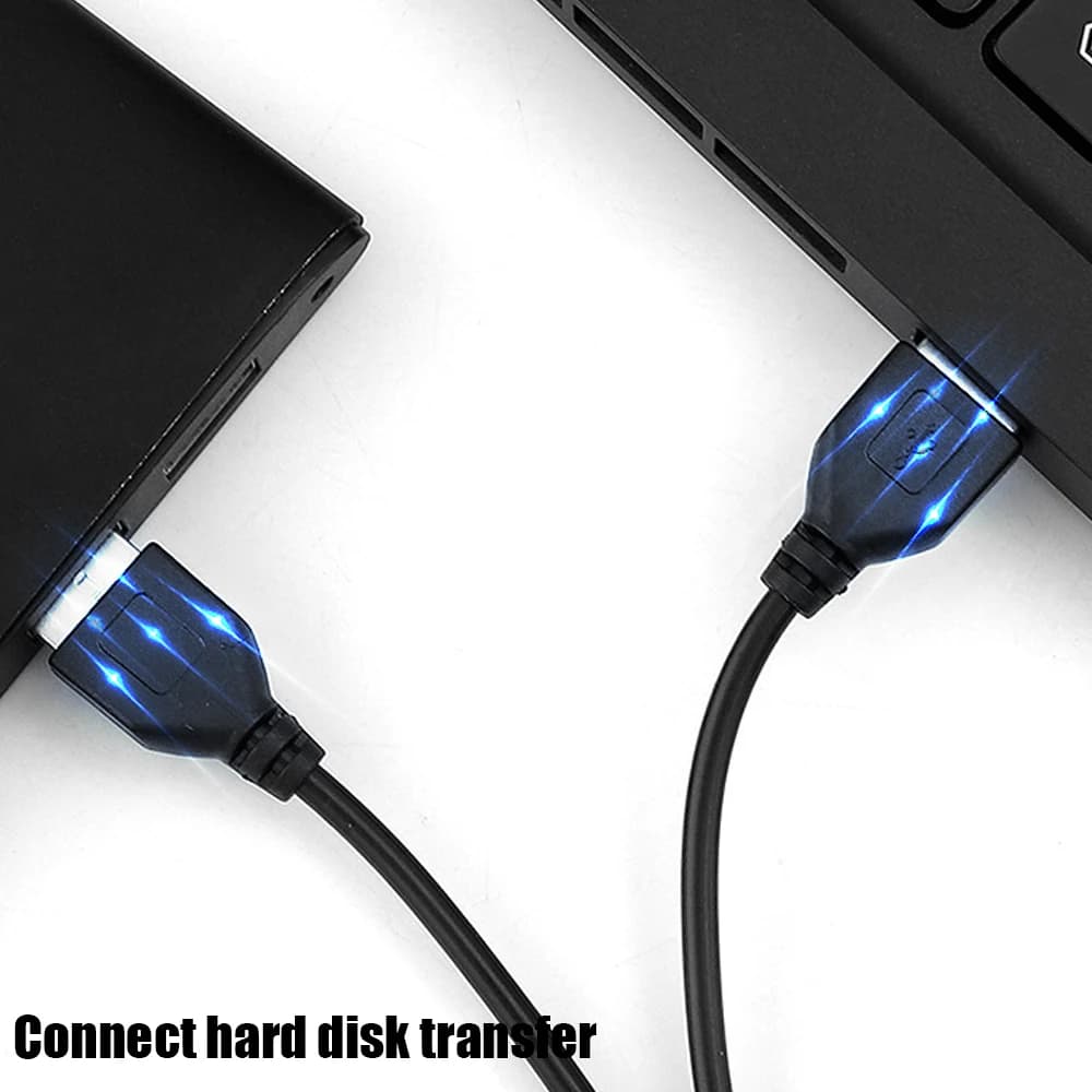 USB ذكر إلى USB ذكر مزدوج USB2.0 تمديد كابل ل المبرد القرص الصلب كاميرا ويب USB تاريخ نقل موسع الحبل - 4