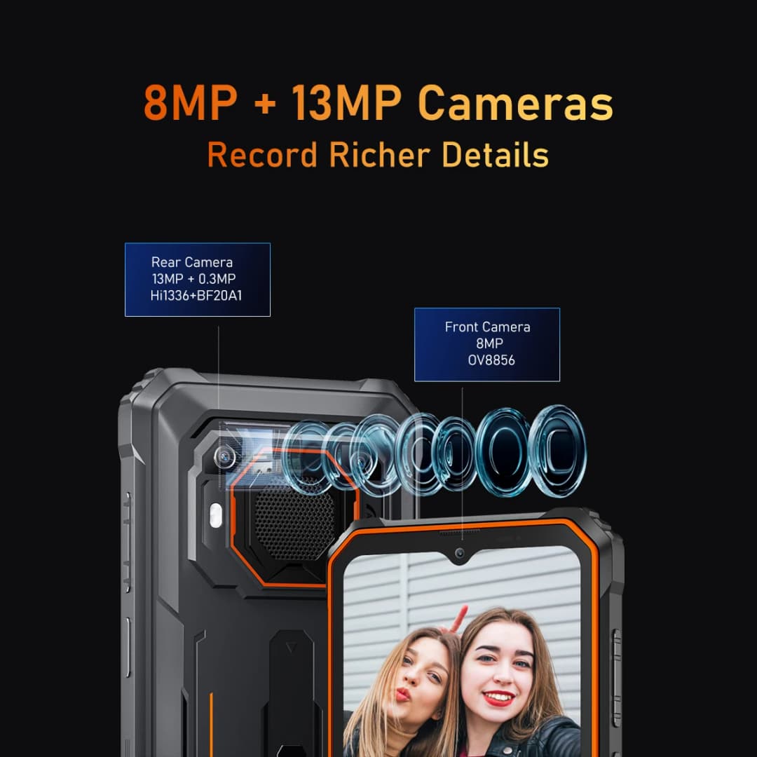 Blackview BV6200 Pro Rugged Smartphones 6.56''HD Waterproof Telephone Portable 13000mAh Battery 6GB+128GB Smartphone Android 13 - 6