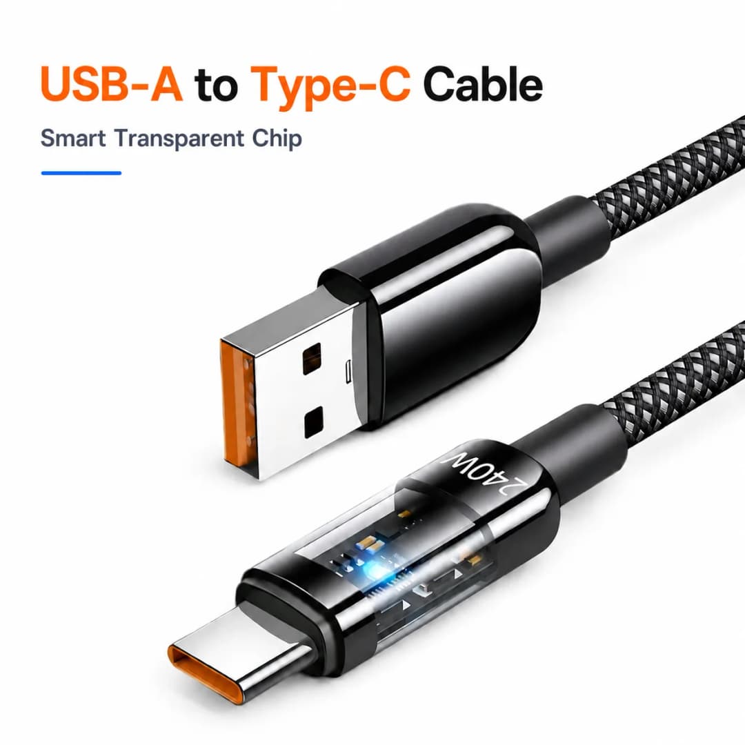 240W USB C Cable Fast Charging USB A to USB C Type C to Type C Nylon Braided Charging Cord For iPhone 15 Samsung Xiaomi Huawei - 2