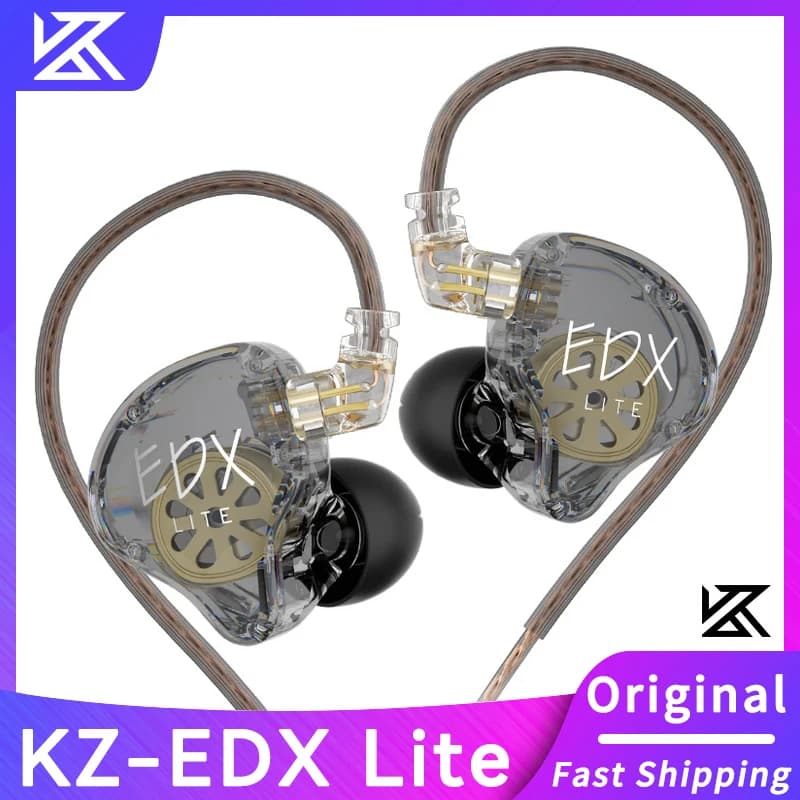 KZ سماعات أذن KZ EDX Lite هاي فاي ستيريو باس موسيقى سماعات أذن في الأذن مونيتور مرحلة مباشرة سماعات رأس رياضية ألعاب ZSNPROX ZSTX