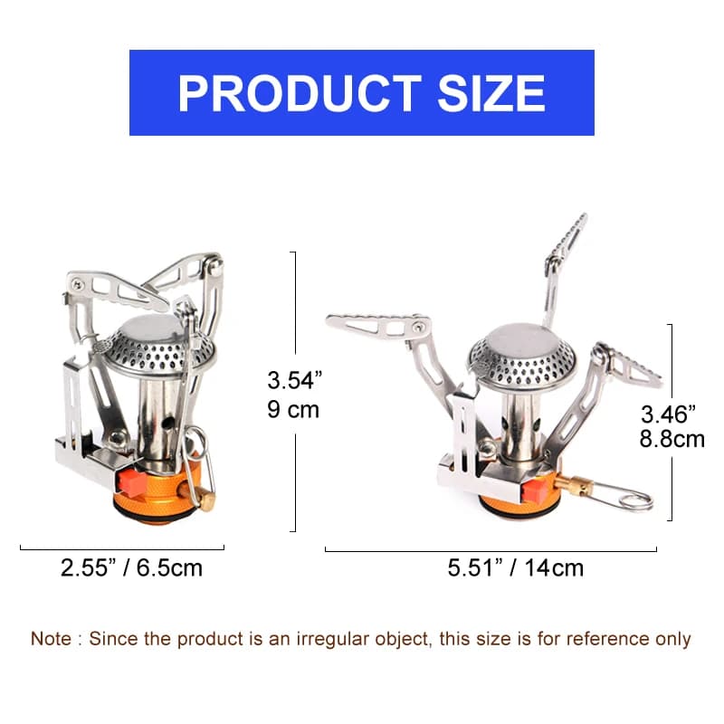 Widesea One-Piece Gas Stove 3500W Aluminum Alloy Portable Camping Stove Easy to Carry for Outdoor Cooking Hiking Backpacking - 2
