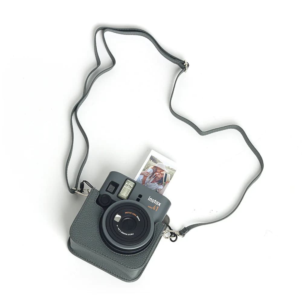 Fujifilm Instax Mini 41 Camera Bag+5Pcs Mini Magnets+Leather Storage Box Retro Leather Crossbody Bag Accessories Brown / Black - 5