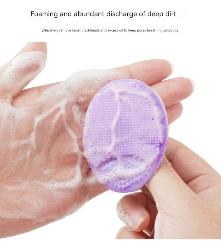Silicone Face Wash Brush Clean Pores Baby Shampoo Brush Baby Bath Brush Soft Hair Round Shampoo Comb Home Use - 5