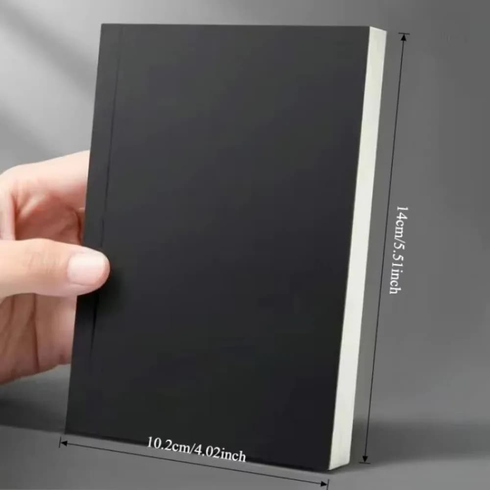 دفتر جيب جديد A6، 256 صفحة، 128 ورقة، خط شبكة فارغ، مفكرة صغيرة بغطاء ورقي كرافت سميك - 6