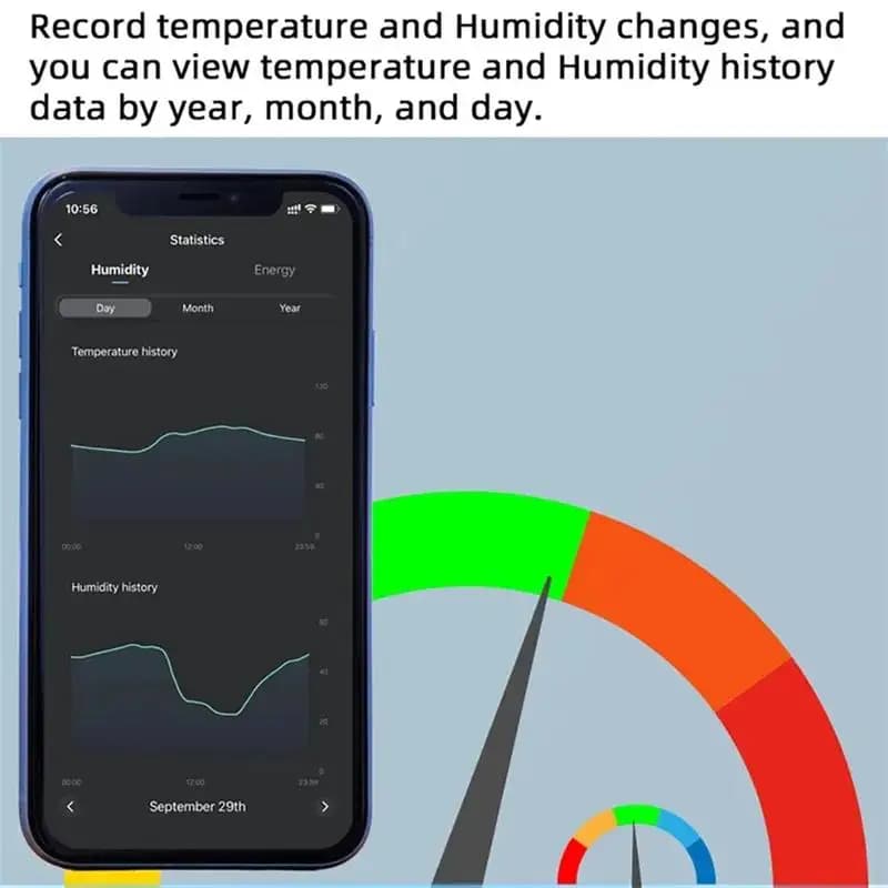 تيا واي فاي سمارت مفتاح درجة الحرارة والرطوبة التحكم في الكهرباء مراقبة استهلاك الطاقة ترموستات درجة الحرارة والرطوبة - 6