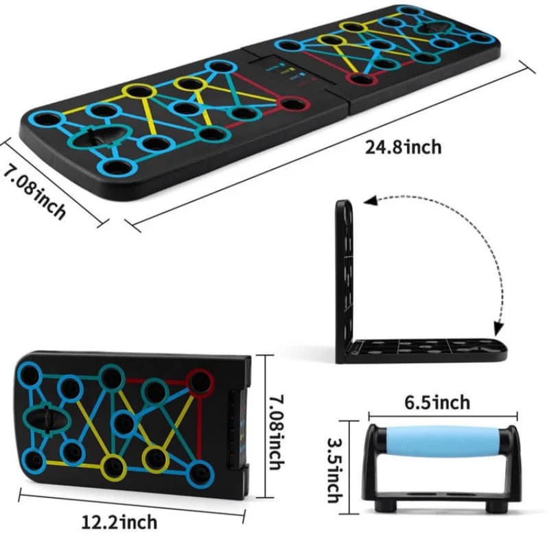 Prone board set, foldable prone board, portable multi-functional prone pole, home and gym equipment, chest muscle trainer - 3