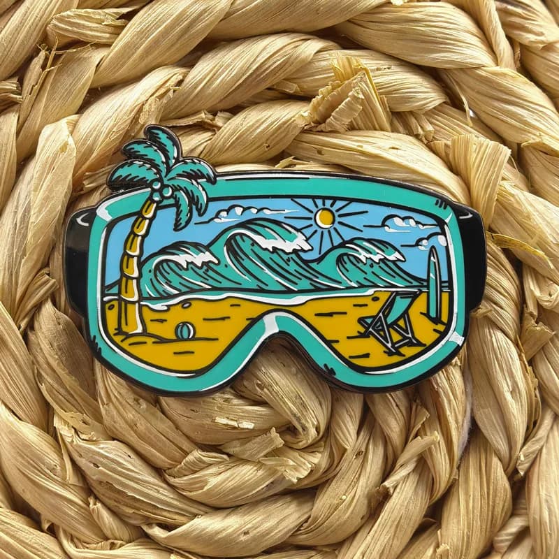 Travel Collection Brooch Hike Bag Mountain Camera Wild Map Car Outdoor Camp Heart Nature Scenery Metal Badge Lapel Pins Jewelry - 3