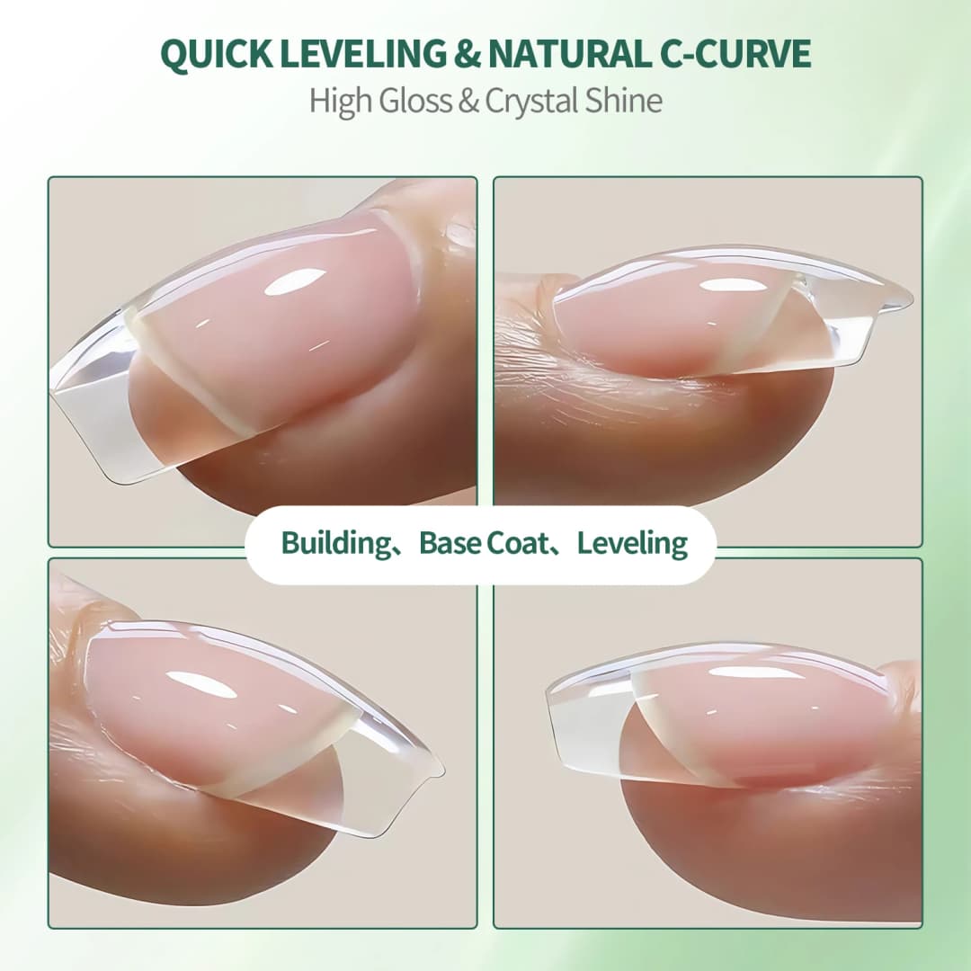 Nailpop Builder Nail Gel 4 Colors Base Coat Strengthener Thickening Extension Rhinestone Glue Gel Polish Brush in Bottle 15ml - 3
