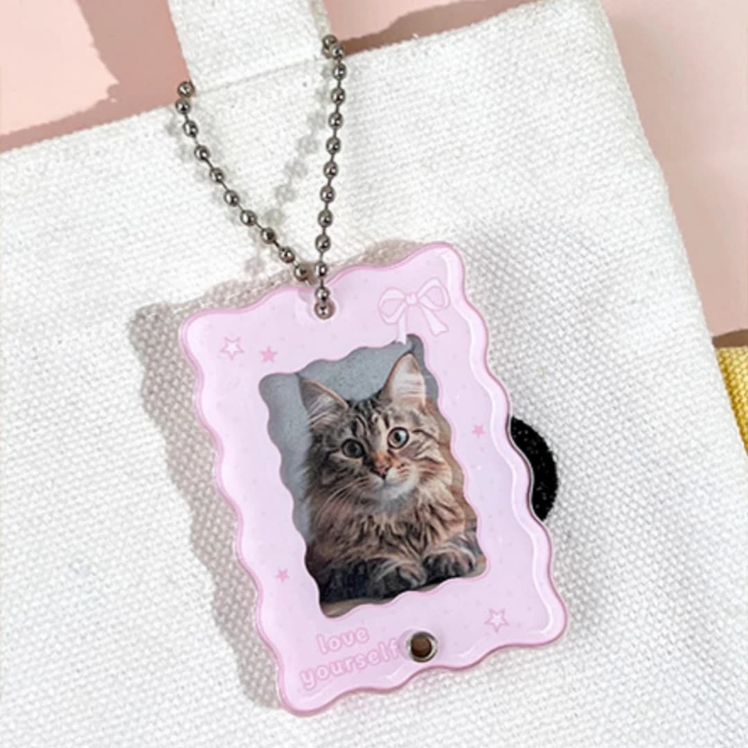 Acrylic Keychain Versatile Photo Frame Keychain Photo Organizer Keychain Simple For Bag Travel Backpack - 2