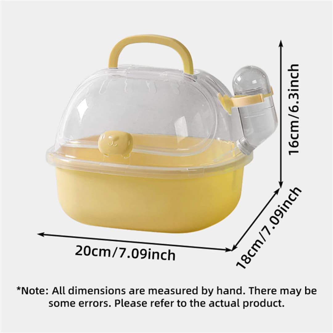 Transparent Handheld Hamster Cage Outdoor Large Space Golden Retriever Hare Special Use Hamster Cage Portable Hamster Home - 2