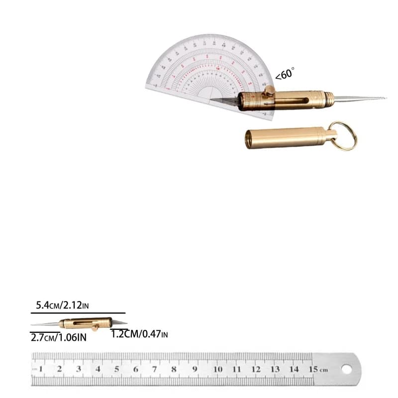 سكين صغيرة مع سلسلة مفاتيح، من النحاس، أداة تنظيف الأسنان، سكين فواكه - 6