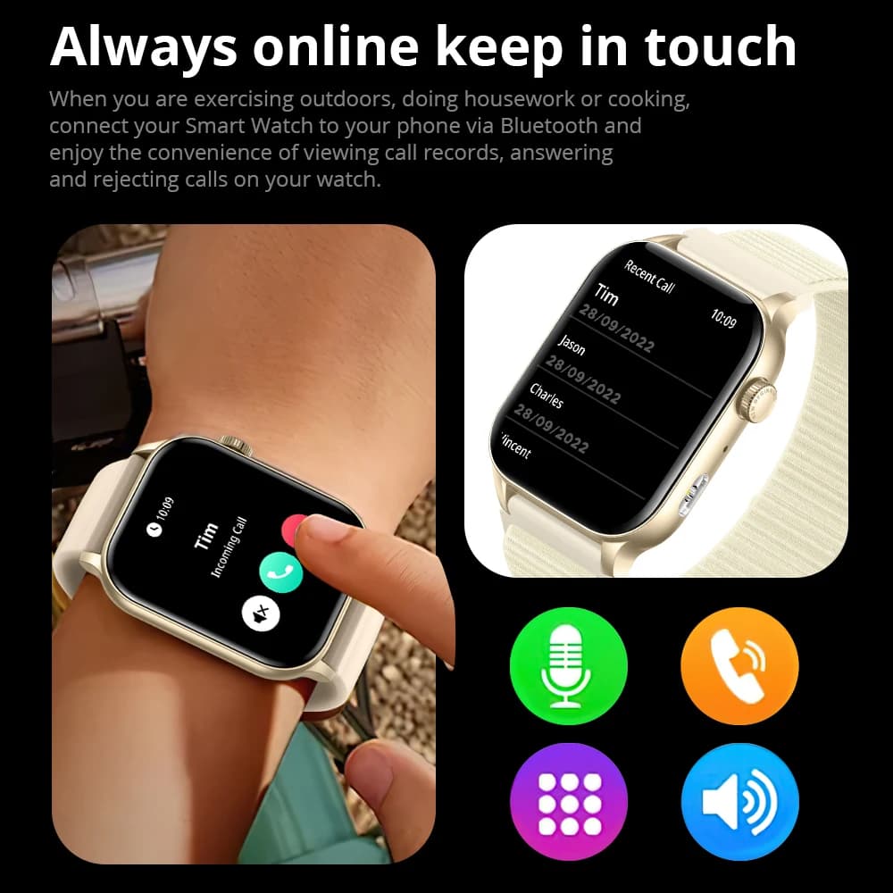 COLMI P78 AMOLED Smartwatch 1.95'' Display with Flashlight & Voice Calling 100+ Sports Mode Health Monitor Men Women Smart Watch - 5