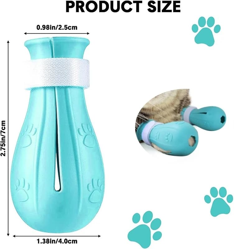 Cat Claw Protector Bath Anti-Scratch Cat Shoes For Cat Adjustable Pet Bath Wash Boots Cat Paw Nail Cover Pet Grooming Supplies - 4