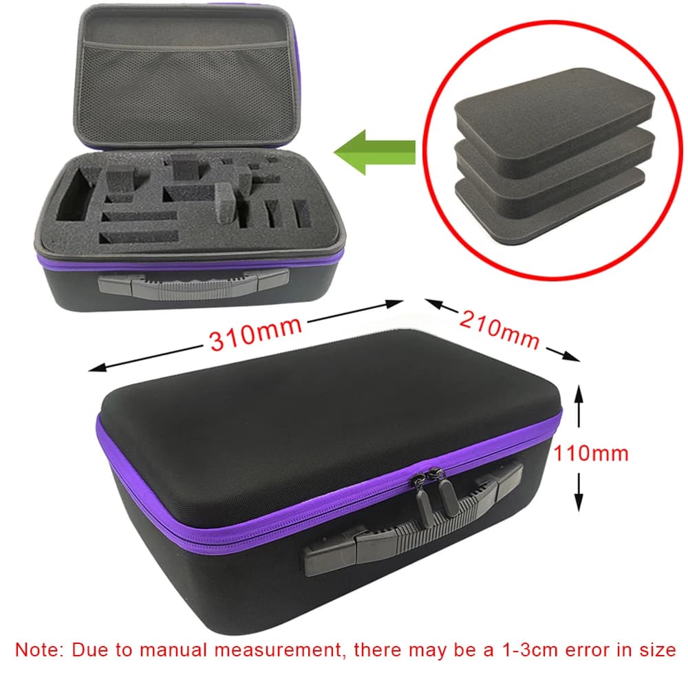 Storage BagLarge-Capacity Travel Bags With Custom Sponge EVA Tool Case Protective Zipper Box Smell Proof Carry Case - 5
