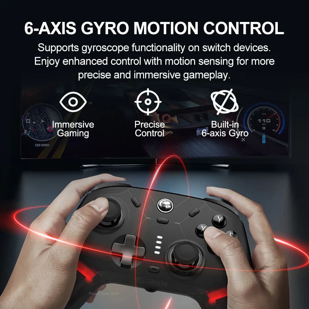 يد تحكم لاسلكية GameSir Cyclone 2 Pro لجهاز Nintendo Switch 2/1، كمبيوتر، ويندوز، ستيم، آي أو إس، أندرويد مع عصي Mag-Res TMR - 3