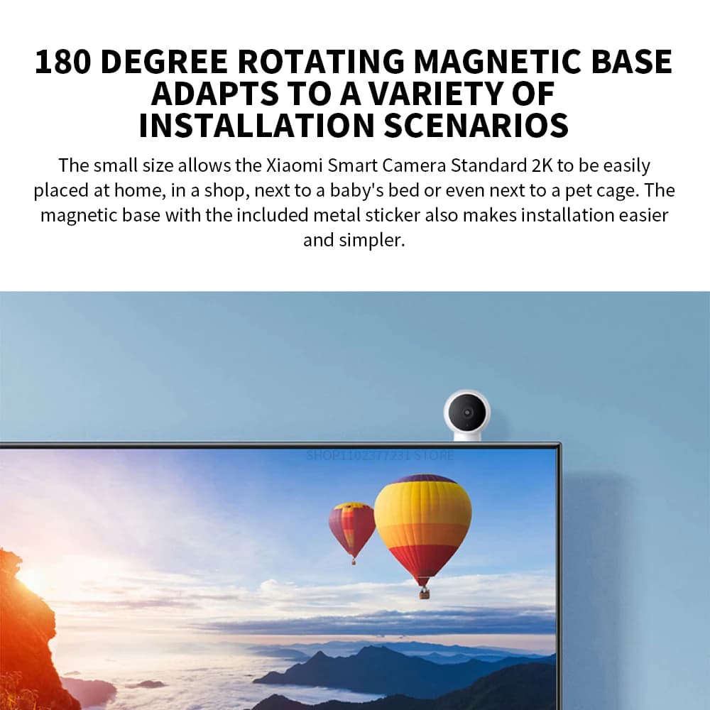 كاميرا XIAOMI الذكية IP الإصدار القياسي 2K HD برؤية ليلية بالأشعة تحت الحمراء CCTV إنتركوم صوتي إنذار AI قاعدة مغناطيسية كاميرا واي فاي منزلية - 4