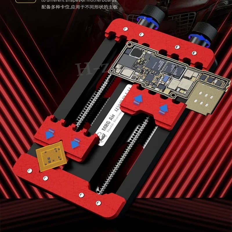 ميكانيكي MR6 الهواء محامل مزدوجة تركيبات إصلاح لوحة دارات مطبوعة حامل لحام اللوحة الأم رقاقة إزالة الغراء صيانة الهاتف المشبك - 2