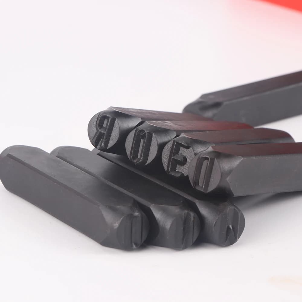 مجموعة ختم حروف رقمية من الفولاذ 36 قطعة شعار جلد معدن ثقب - صانعو مجوهرات متنوعون أدوات يدوية دقيقة عالية الجودة - 2