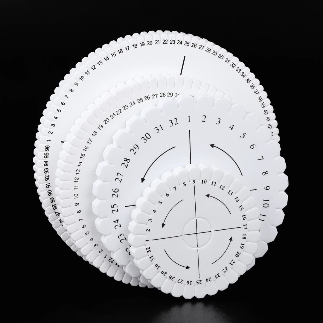 Braiding Disk Round Square Knitting Kumihimo Beading Cord Disc Tray Braiding Braided Plate DIY Bracelet Loom Weaving Board Tool - 2