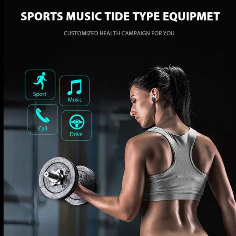 XT11 sports earphones in ear wireless neckband magnetic headphones waterproof earbuds stereo music Bluetooth headset with mic - 4