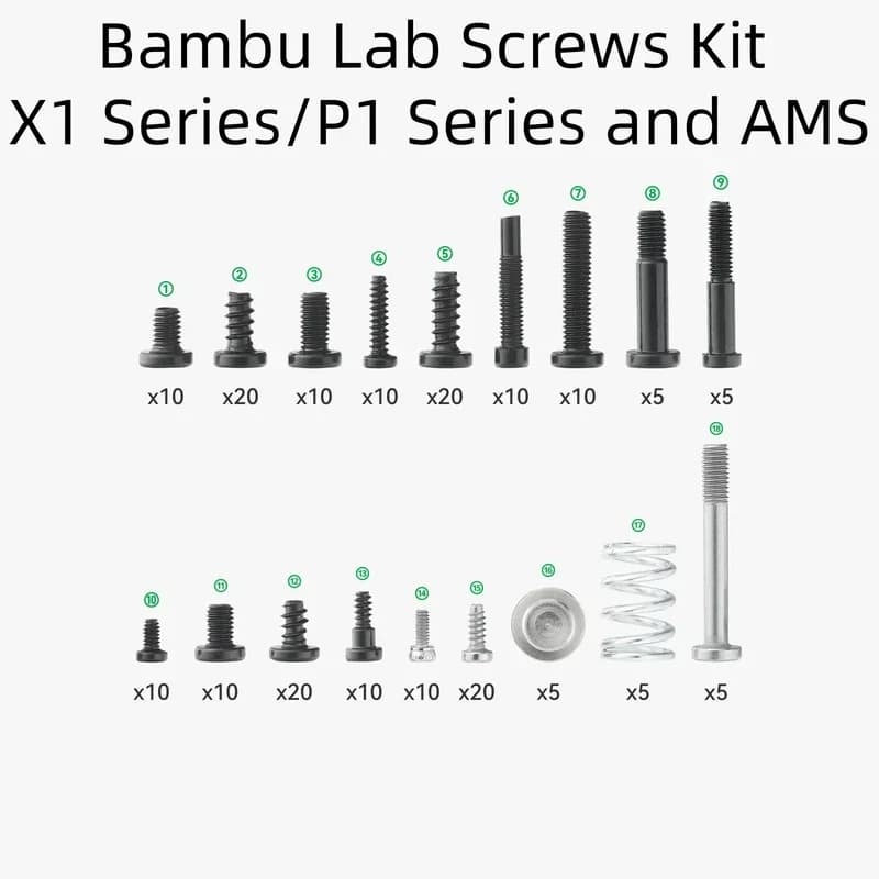 Bambu Lab Screws Kit - X1/P1 /A1 Series and AMS lite Top Mount  Kit High Quality Brand Original