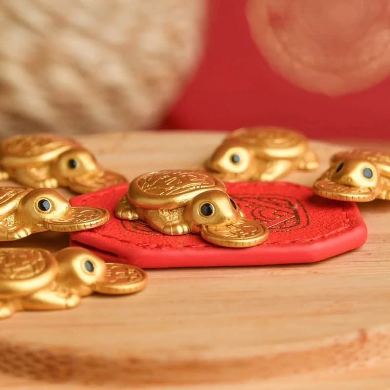 Feng Shui Money Turtle Statue Golden Tortoise Figurine For Wealth Luck Home Decor Guarding Praying Lucky Miserly Gift - 4