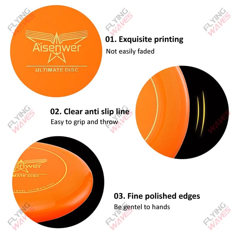 المهنية 175 جرام في نهاية المطاف القرص الطائر الرياضة القرص الطائر الصحن للكبار المراهقين الاطفال الحيوانات الأليفة لعبة في الهواء الطلق مع مشبك القرص - 2