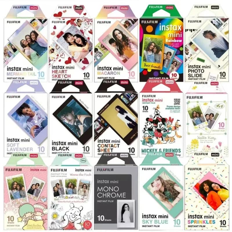 Genuine Fujifilm Instax Mini Film  Fujifilm Instax Mini 12 11 8 9 Color Film For 40 50s 50i 90 Link 25 Share SP-1 2 Camera