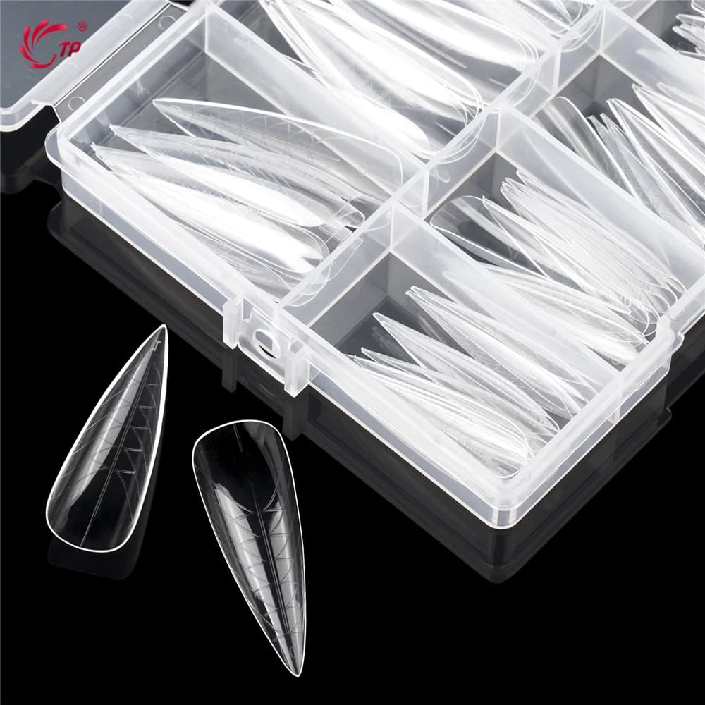 TP 75pcs/150pcs Stiletto Dual Form Nail Acrylic Quick Building Gel Mold Full Cover Extension Upper Mold False Nail Tips Top Form - 3