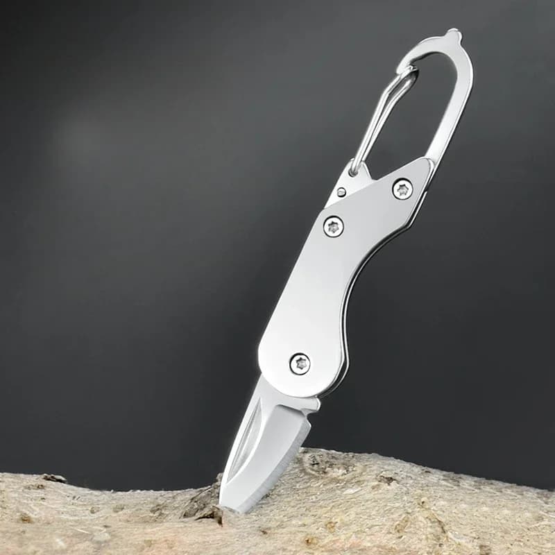 سكين جيب قابل للطي من الفولاذ المقاوم للصدأ، أدوات متعددة الاستخدامات مع مشبك، أداة تخييم خارجية - 6