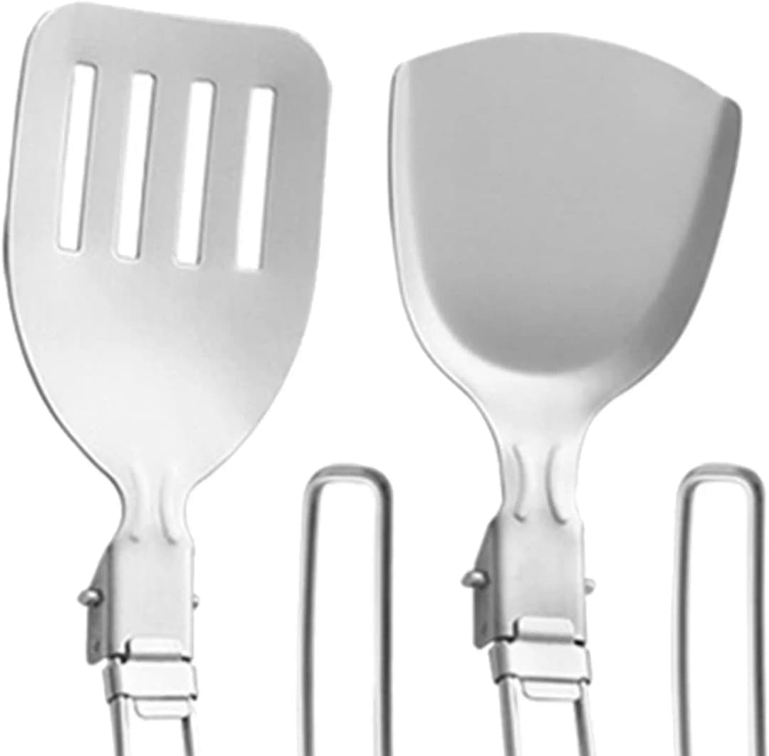 Folding Spatula Spoon Shovel Food Turner Portable 304 StainlessSteel Outdoor Camping BBQ Cooking Tableware Picnic Supplies ﻿ - 5