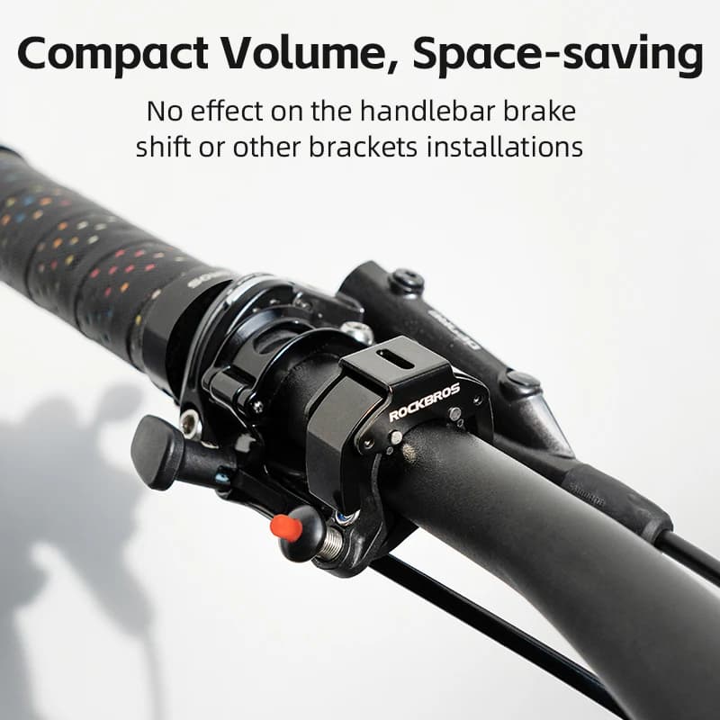 جرس دراجة ROCKBROS من سبائك الألمنيوم بوق صغير الحجم محمول إنذار صوتي لسلامة دراجة الطريق MTB حلقة دراجة اكسسوارات الدراجات - 2