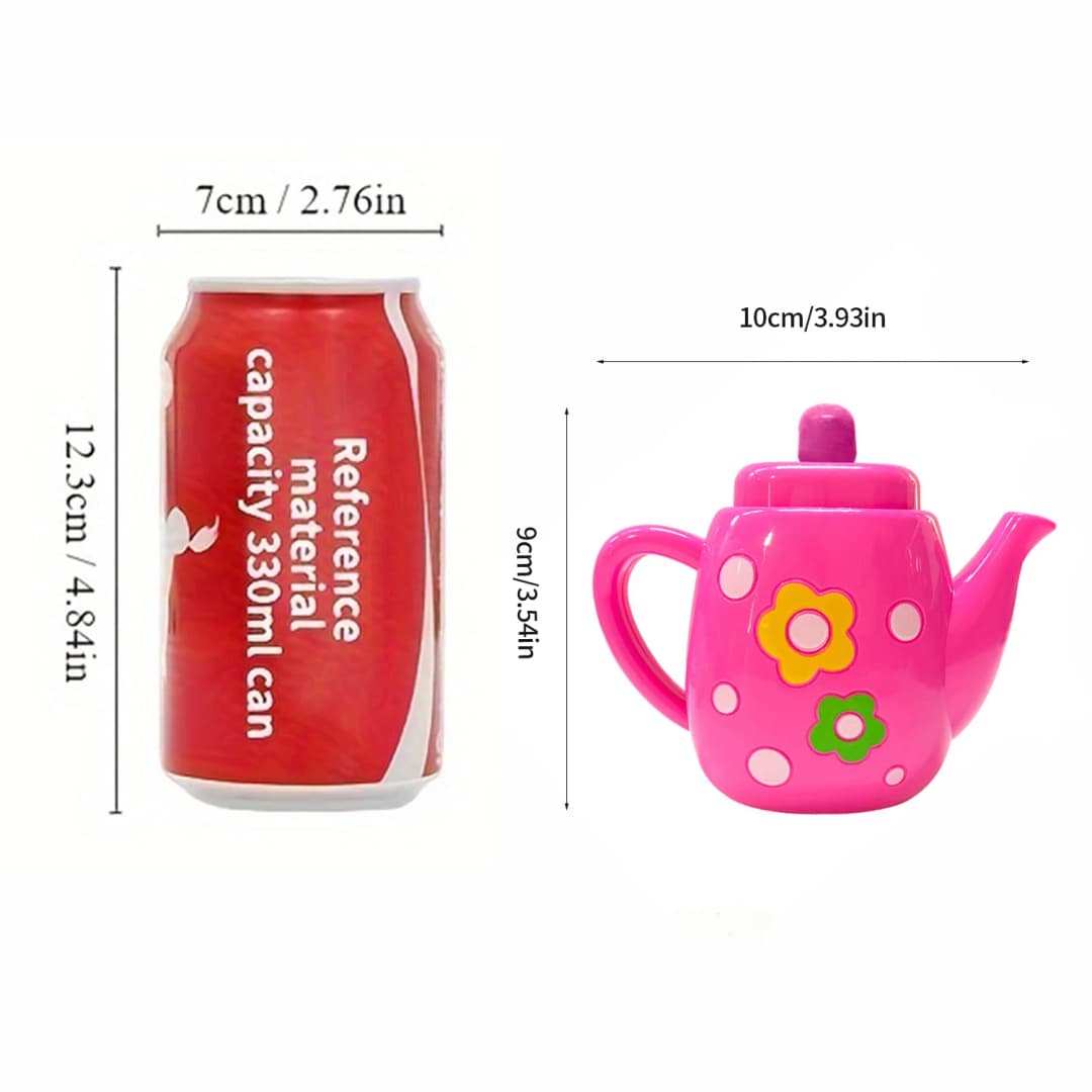 مجموعة شاي للفتيات الصغيرات، مجموعة حفلة شاي، تشمل إبريق شاي، بسكويت، أطعمة لعب للأطفال، إكسسوارات حفلة شاي - 4