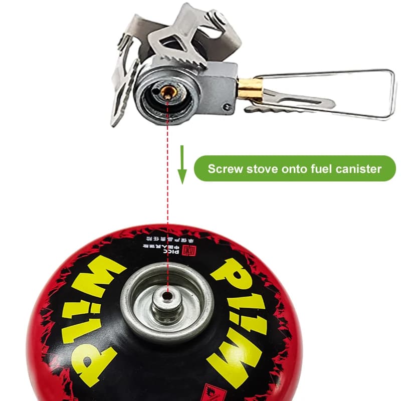 موقد غاز خارجي BRS ميني موقد تخييم 25 جرام تيتانيوم فائق الخفة للنزهات والتخييم BRS-3000T - 2