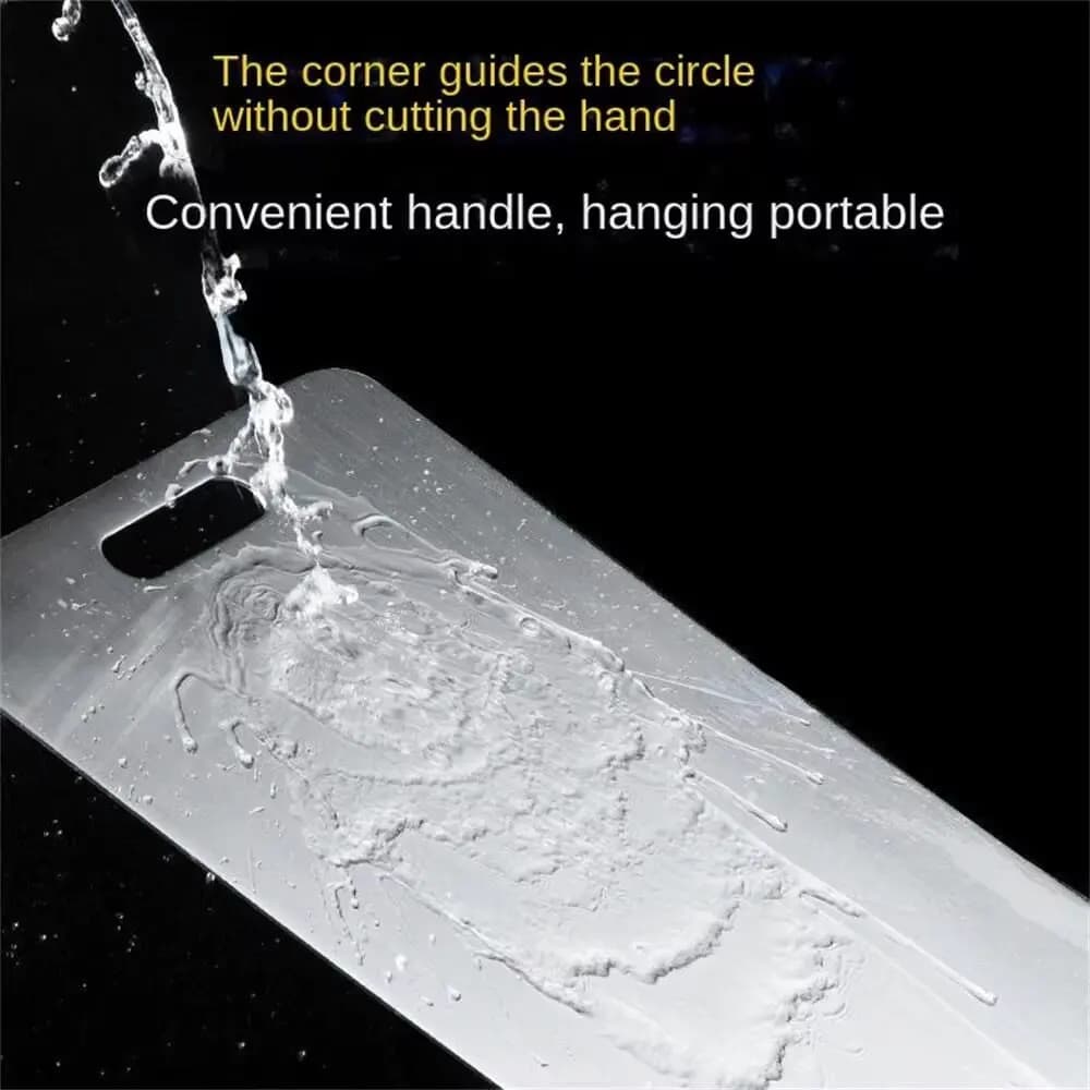 لوح تقطيع جديد للمطبخ من الفولاذ المقاوم للصدأ 316، لوح سميك مزدوج الوجهين لتقطيع الفواكه واللحوم - 4