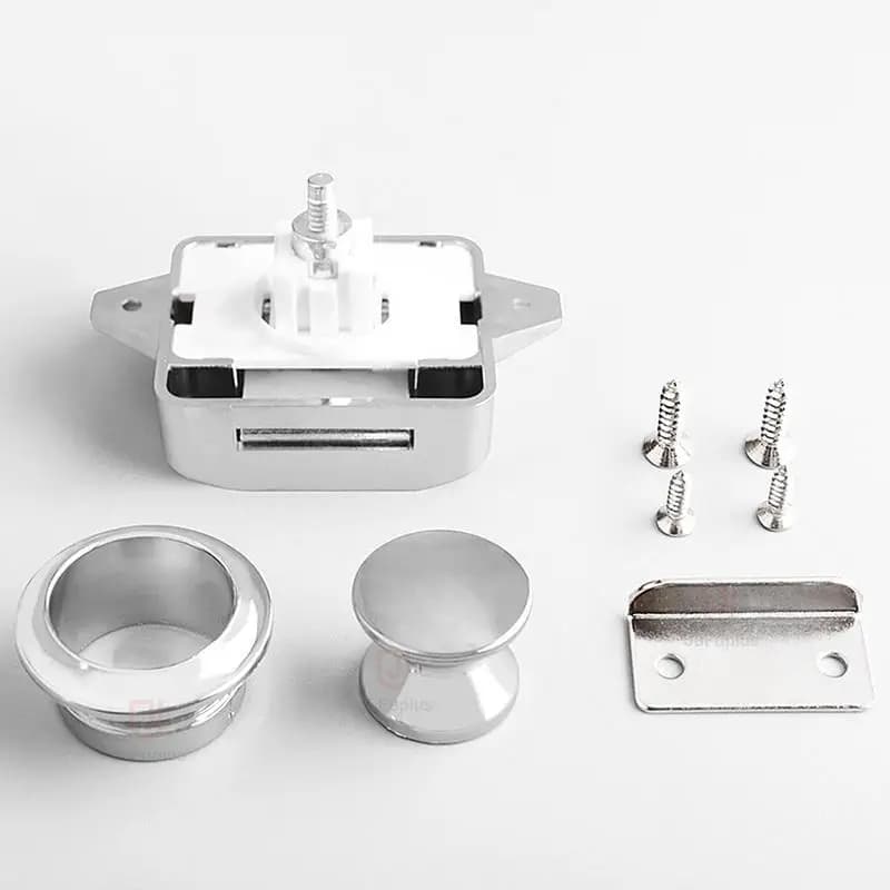 قفل ضغط لأدراج الكرفانات، قفل معدني لأدراج الكرفانات والقوارب واليخوت، قفل ضغط بزر - 4