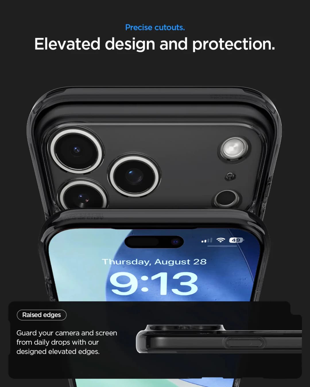غطاء سبايجن Ultra Hybrid Magfit Zero One المغناطيسي لهواتف آيفون 17 برو ماكس إير و17 برو، متوافق مع الشحن اللاسلكي ماجسيف - 2