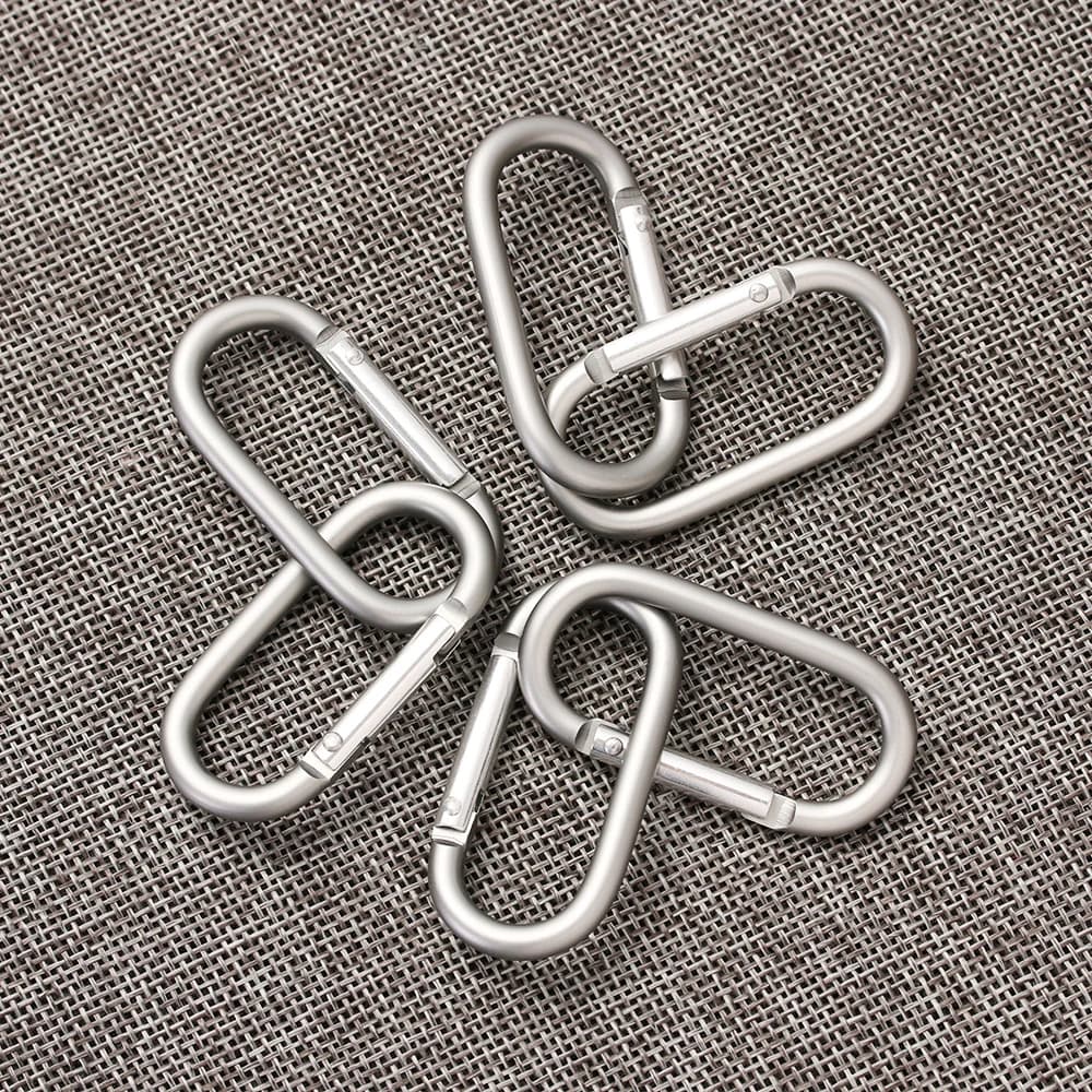 2/5/10pcs Multifunctional  Alloy Aluminum Spring Hook Carabiner Camping Equipment Survival Gear Outdoor Mountaineering Travel Ki - 4