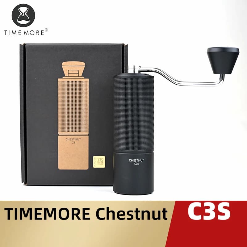 مطحنة قهوة يدوية TIMEMORE Chestnut C3S / C3ESP، ترقية بجسم معدني بالكامل وتصميم مقاوم للانزلاق، مطحنة محمولة مع شفرة S2C داخلية