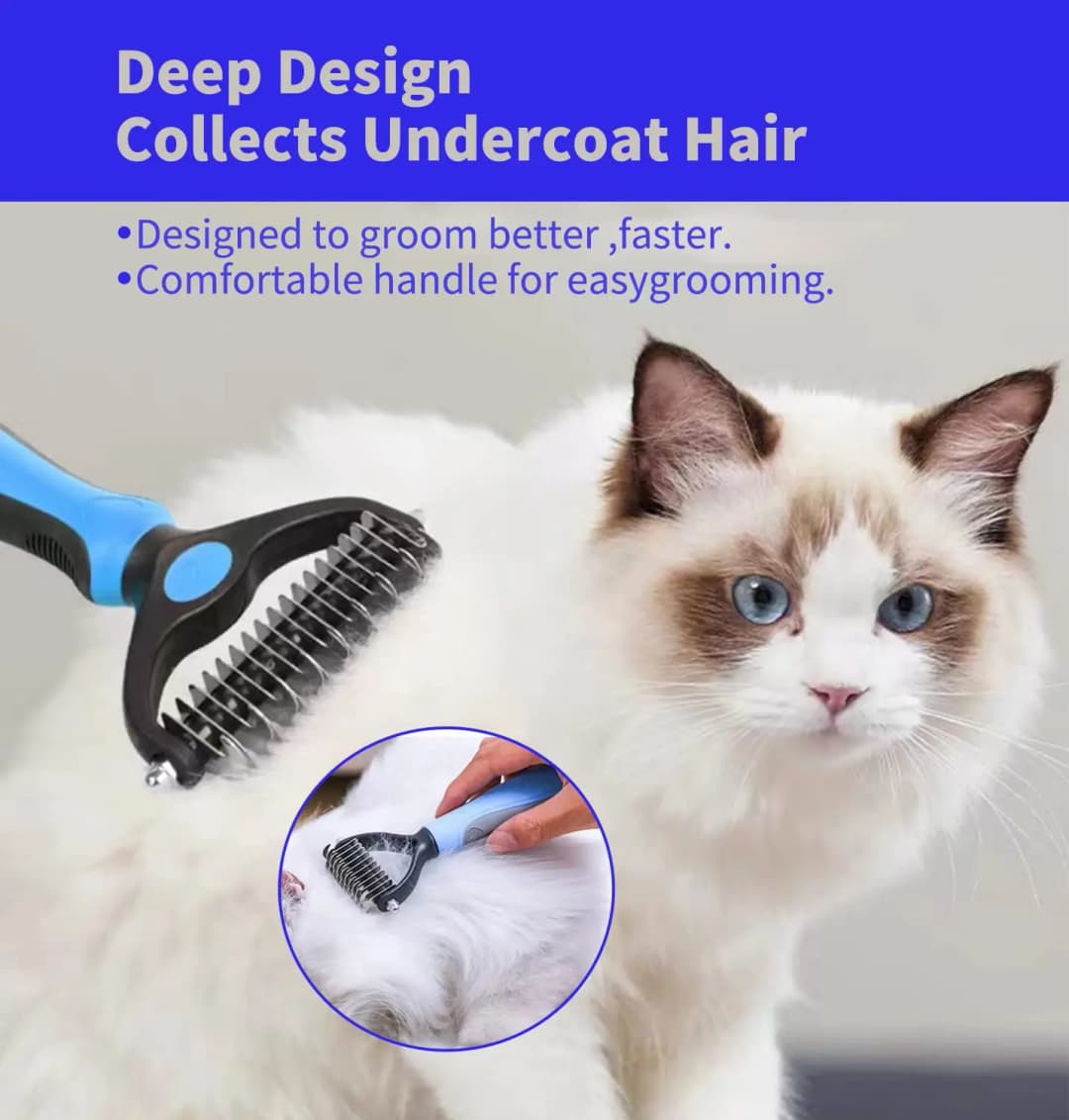 Professional Pet Deshedding Brush Dog Hair Remover Pet Fur Knot Cutter Puppy Cat Comb Brushes Dogs Grooming Shedding Supplies - 4