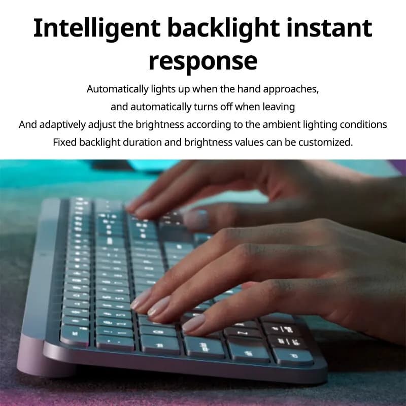 لوحة مفاتيح Logitech MX Keys S جديدة، لاسلكية، بلوتوث، اتصال متعدد الأجهزة، إضاءة خلفية، رقيقة ومحمولة - 3