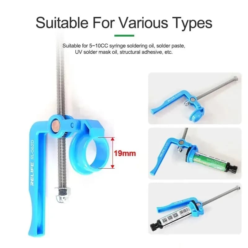 مسدس غراء يدوي موفر للجهد RELIFE RL-062D 5CC-10CC معزز تدفق زيت اللحام معزز غراء UV لإصلاح لوحة الدوائر المطبوعة SMD - 4
